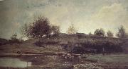 Charles Francois Daubigny The Lock at Optevoz (nn03) oil painting on canvas